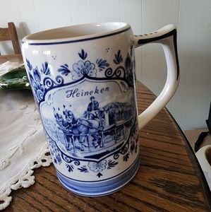 A Vintage Delft Beer Stein Mug